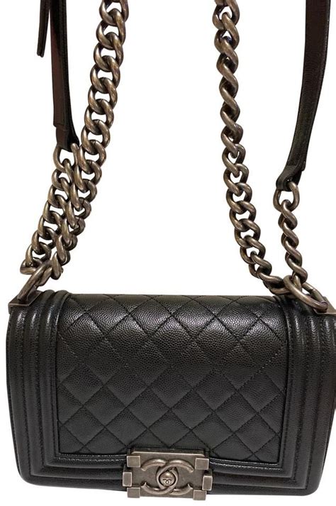 chanel boy caviar ruthenium hardware|Large boy chanel handbag, Calfskin & ruthenium .